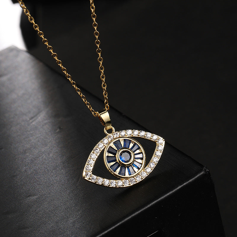 Collar Colgante De Ojo De Diablo De Cobre al por mayor